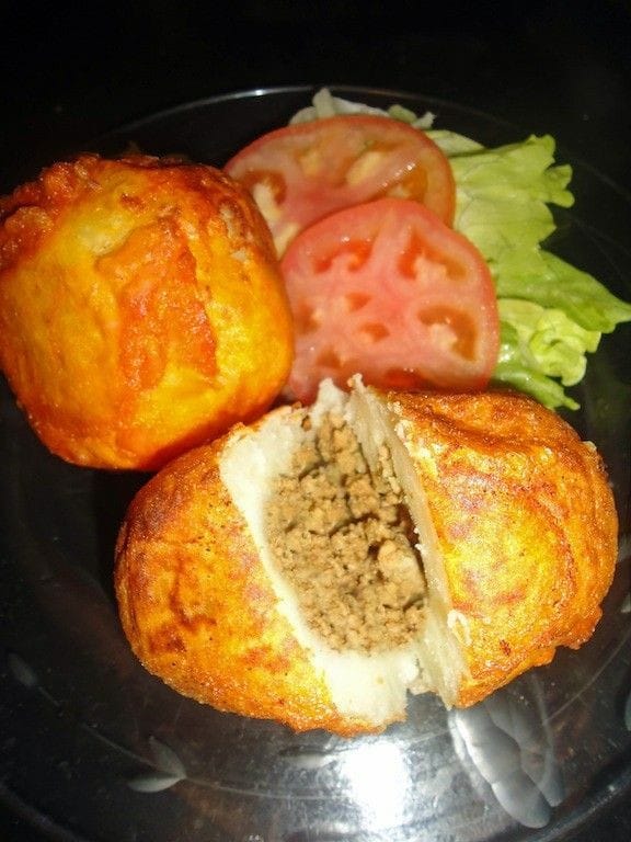 Papa rellena + ensalada